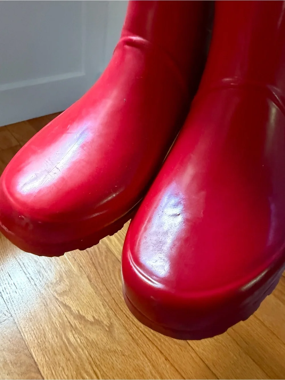 Polo Ralph Lauren Phoebe Red Tall Rubber Rain Waterproof Boots Women's Size 7